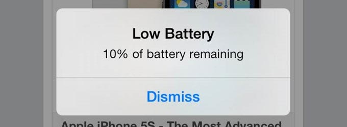 Persistent low battery notification on iOS
